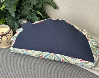 Half Moon Meditation cushion with buckwheat hulls