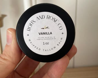 Trial 1 oz Whipped Tallow Balm – Whipped, Natural Skin Care for Moisturizing & Soothing Dry Skin