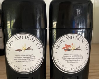 Tallow Deodorant – Natural, Aluminum-Free, Long-Lasting, Moisturizing Deodorant for Sensitive Skin