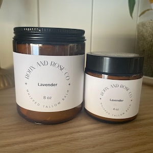 Lavender Whipped Tallow Balm – Nourishing Natural Skin Care, Moisturizing & Relaxing for Sensitive Skin