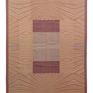Vintage Van Campen Style Needlepoint In Mauve Geometric Patterns By Rug & Kilim