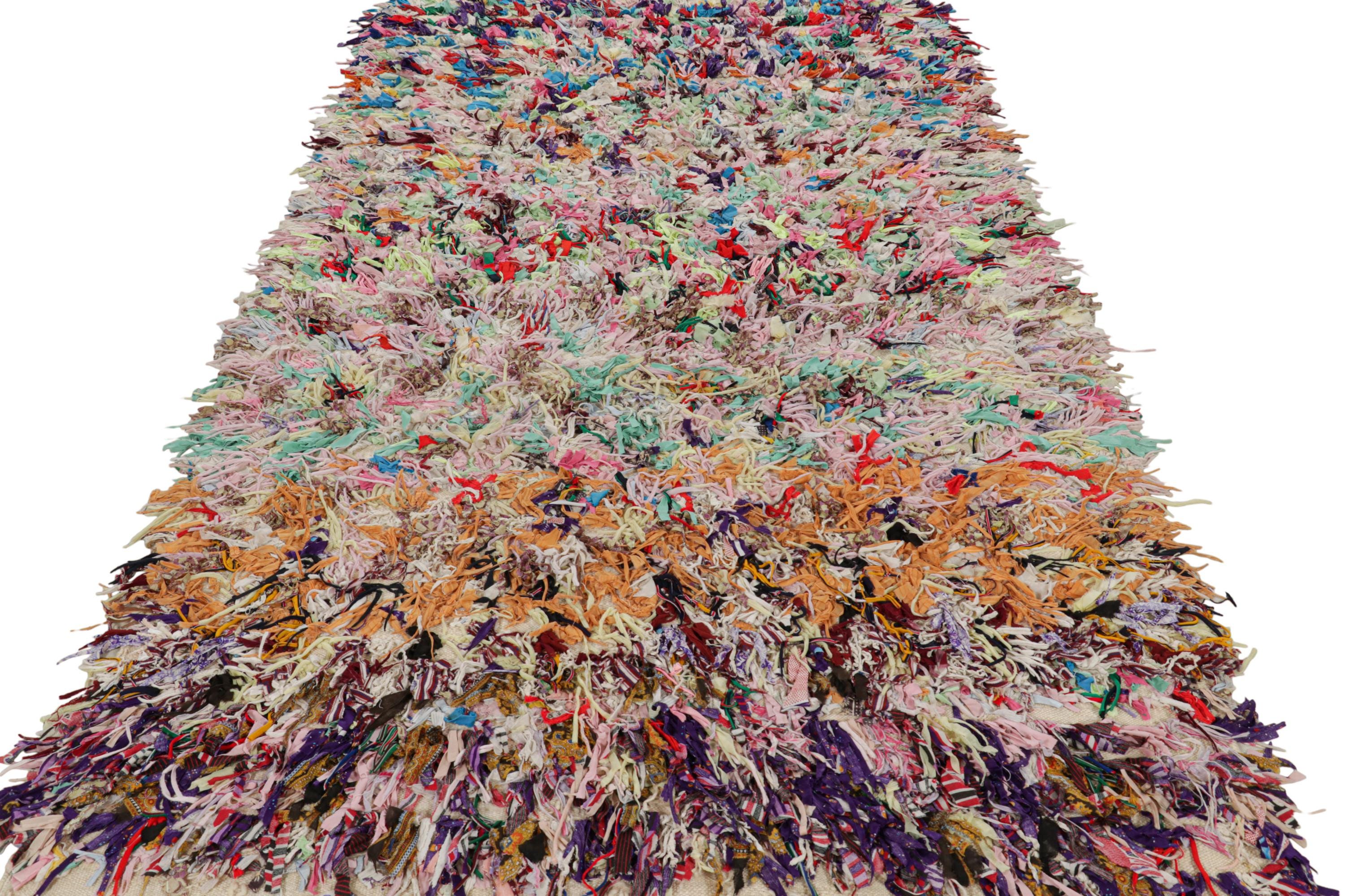 Vintage Moroccan Shag Rug With Polychromatic Geometric Patterns From ...