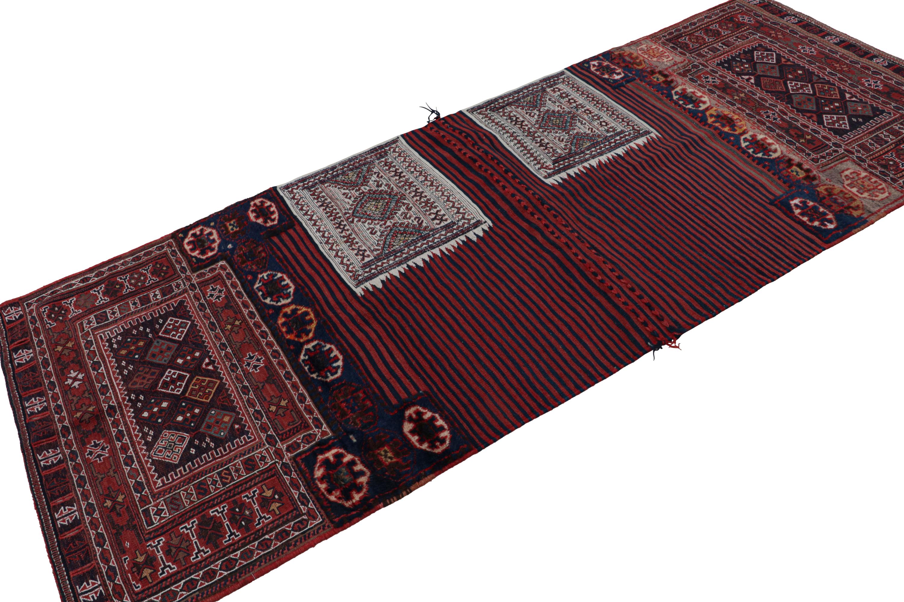 Afghan Hodrang Kilimお値下げ中！ Vintage Afghan Tribal Kilim in Red, With Geometric Patterns, From