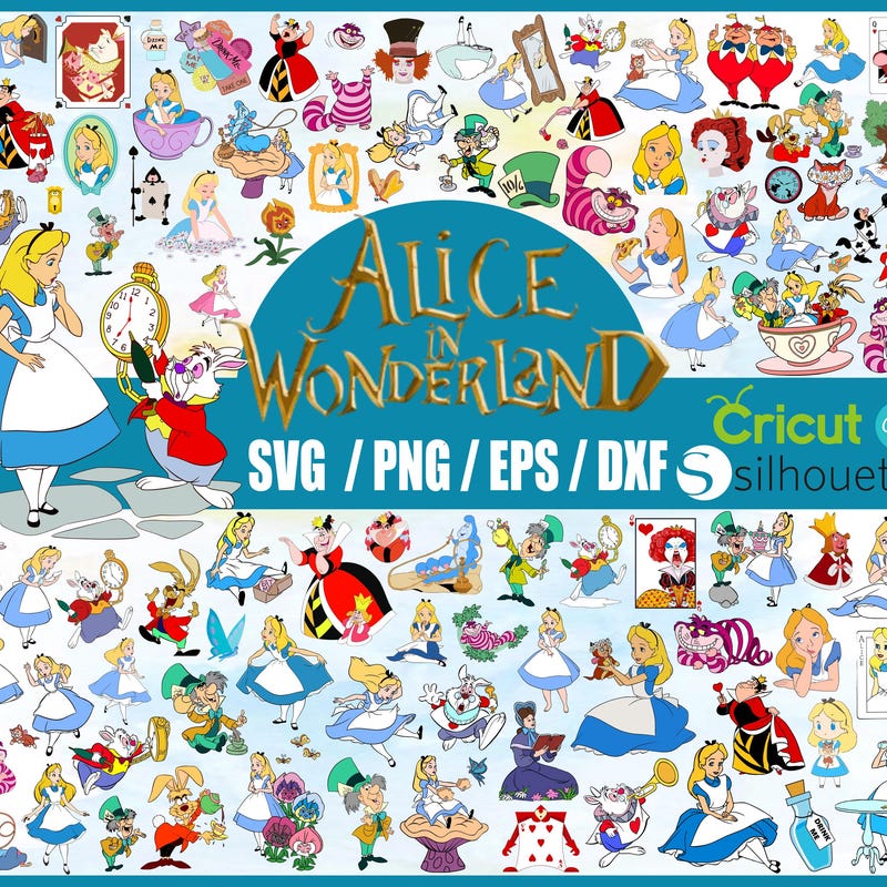 Alice in Wonderland Svg - Etsy