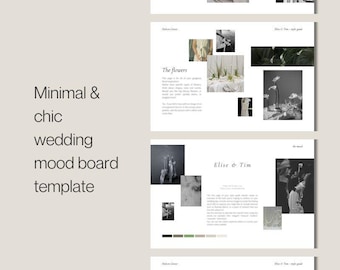 Editable Wedding Design Mood Board, Canva Template (digital Download ...
