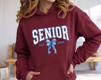 Senior 2026 , Class of 2026 Crewneck, Cute Bow Senior Shirt, Graduation Outfit, Senior Year Gift, Trendy Senior Pullover