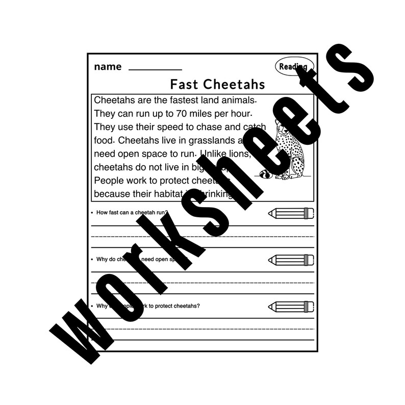 Reading Passages Animals Worksheets Reading Comprehension Questions ...