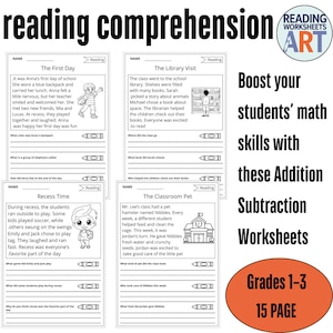 Reading Comprehension Passages: Grades 1-3 ELA Practice (PDF Download)
