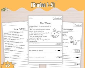 Animals Reading Comprehension Passages (PDF Download)