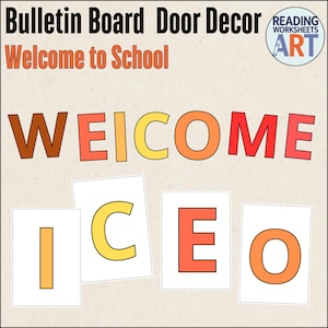 Welcome to School Bulletin Board Decor: Classroom Door Decorations (PDF Download)