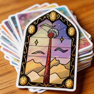 Critical Role Bell's Hells Stained Glass Vinyl Sticker | Water-UV Resistant |Campaign 3