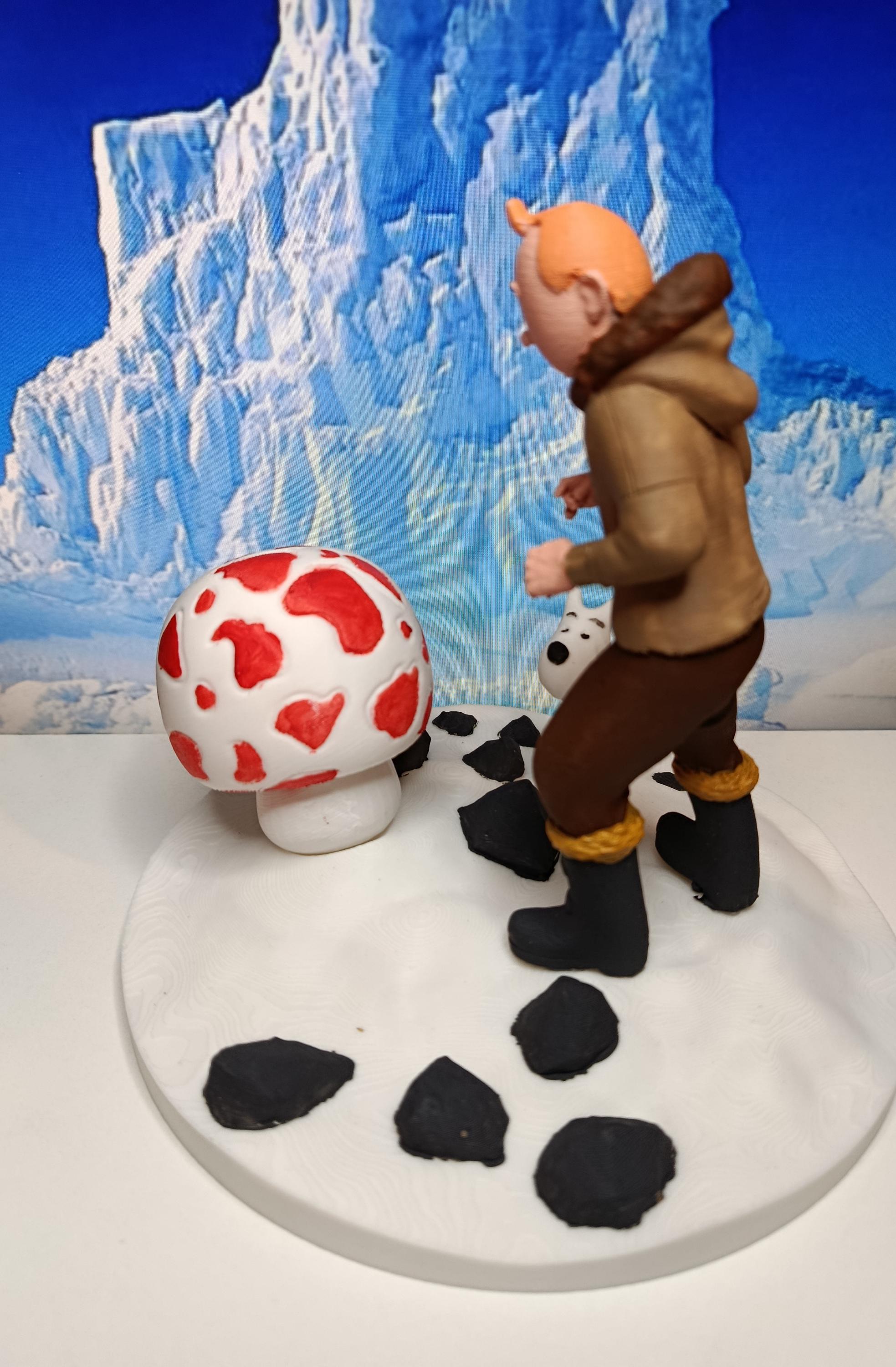 4 BUSTES série TINTIN en porcelaine MAT de Limoge - édition