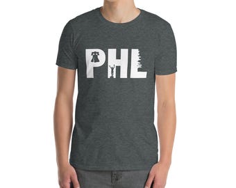 PHL Kurzarm Unisex T-Shirt, Philly T-Shirt, Philadelphia Shirt, Philly Ausrüstung