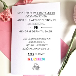 Kollegen Abschiedskarte lustig humorvoll Jobwechsel, Geschenk, mit Kuvert