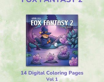 Fox Fantasy 2 Malbuch - 14 Malseiten - Band 1. - Druckbares PDF