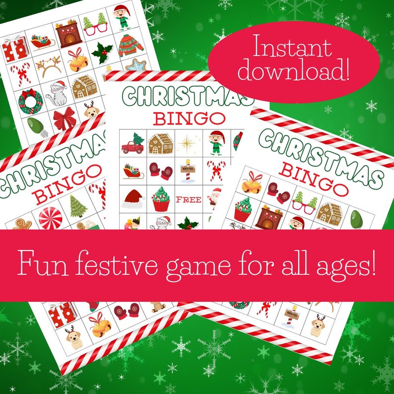 Bingo navideño imprimible / Juego navideño / Imprimibles navideños ...