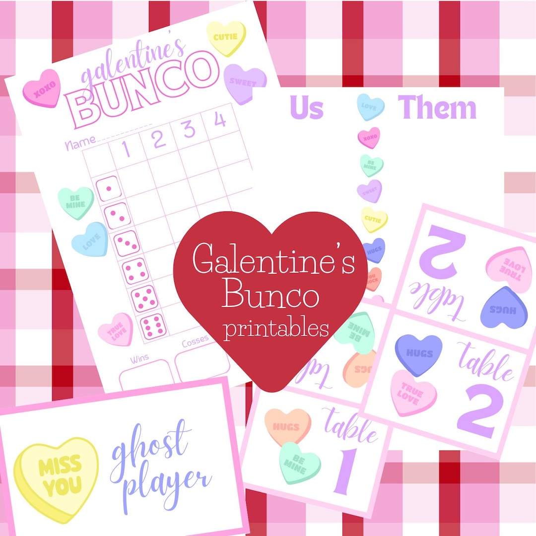 Galentine's Bunco Printable Scoresheets | Bunco Scoresheets | Bunco ...
