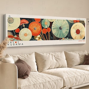 Panoramic Kusama Style Framed Poster: Japanese Gallery Wall Art