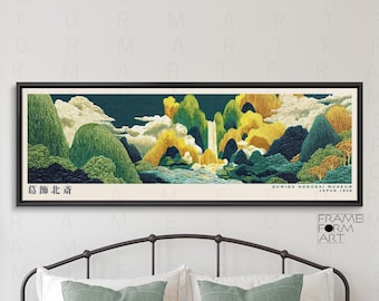 Hokusai Ukiyoe Waterfall Canvas Print: Japanese Landscape Wall Art
