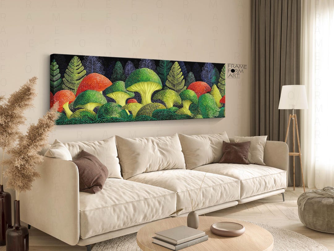 Yayoi Kusama Style Mushroom Forest Print: Japanese Gallery Wall Art - Etsy