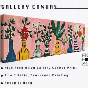 Matisse Style Modern Floral Vase Art Print | Colorful Vintage Botanical ...