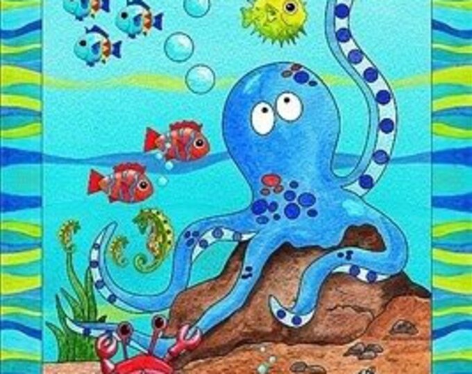 Quilting Treasures Fabric UNDER THE SEA Fish/octopus Panels Etsy