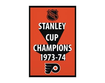 1973-1974 Philadelphia Flyers Championship Banner - NHL Sports Memorabilia Collectible & Fan Decor