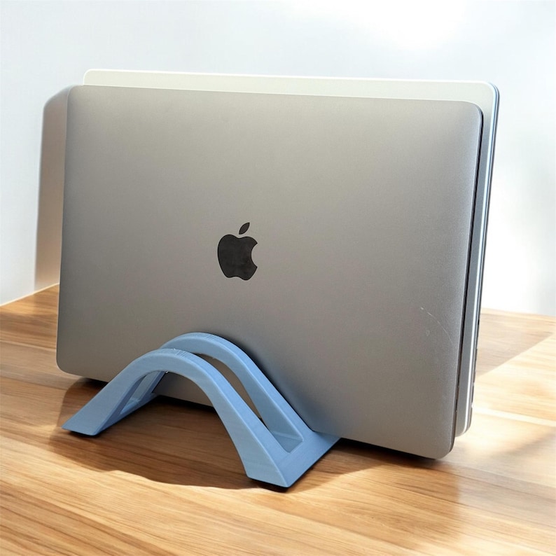 Sleek Vertical Laptop & Tablet Stand - Holds up to 3 Devices | Space ...