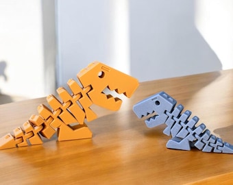 Flexible Articulated T-Rex Toy - 3D Printed Dinosaur Figure (Small & Medium Sizes)