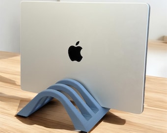 Sleek Vertical Laptop & Tablet Stand - Holds Up to 3 Devices | Space Saving