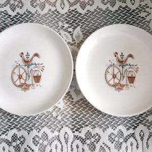 Two (2) Taylor Smith & Taylor Weathervane Pattern Bread and Butter/Dessert Plates - Discontinued Taylor Smith Taylor Ever Yours Plates