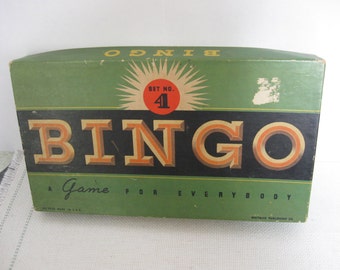 Vintage Bingo Game Set No. 4 No. 3033, Vintage Bingo Game by Whitman Publishing Co., Made in USA