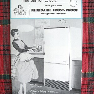 1958 Frigidaire Frost Proof Refrigerator Freezer Use and Care Manual - Frigidaire Frost Proof Foodkeeper Use and Care Manual - Free Shipping