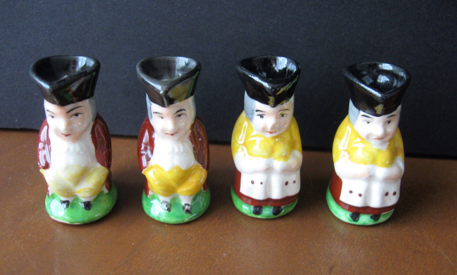 Set of Four 4 Vintage Miniature Toby Jugs Made in Japan Etsy