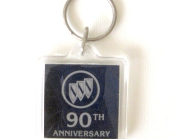 Buick 90th Anniversary Key Ring, Vintage Buick 90th Anniversary Key Chain, Vintage Buick Collectible, Buick Key Ring, Free Shipping