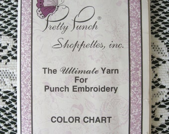 Pretty Punch Shoppettes Embroidery Yarn Color Chart, Pretty Punch Yarn Color Chart, Embroidery Yarn Color Chart, Free Shipping