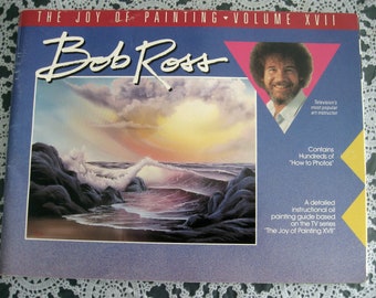 Bob Ross The Joy of Painting Volume 17 Softcover Oil Painting Guide, Bob Ross 1998 6th Printing The Joy of Painting, Free Shipping