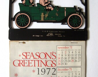 1972 Advertising Calendar, 1909 Pope Hartford Antique Car Advertising Calendar, R & R Generator Service Butler PA, Free Shipping