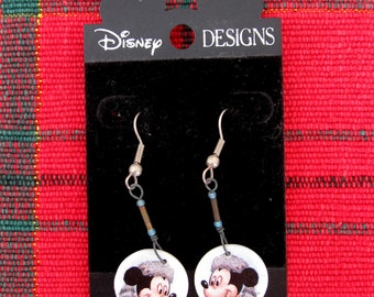 Disney Designs Mickey Mouse Porcelain Dangle Earrings, Julie Zsupnik Porcelain Mickey Mouse Dangle Earrings, Made in the USA, Free Shipping