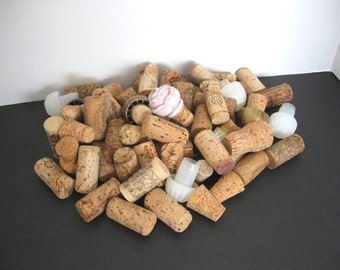 Lot of 62 Corks and Stoppers for Crafting Projects, Plastic Stoppers, Plastic Rose Bud Stopper, Crafting Projects Corks, Free Shipping