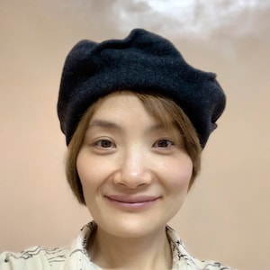 Vintage Grey Beret Hat Winter Hat