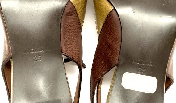 Vintage Japanese Made Womens Peep Toe Shoes Olive… - image 10