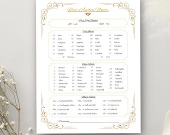 Jane Austen Name Game: Regency Party Printable (Instant Download)