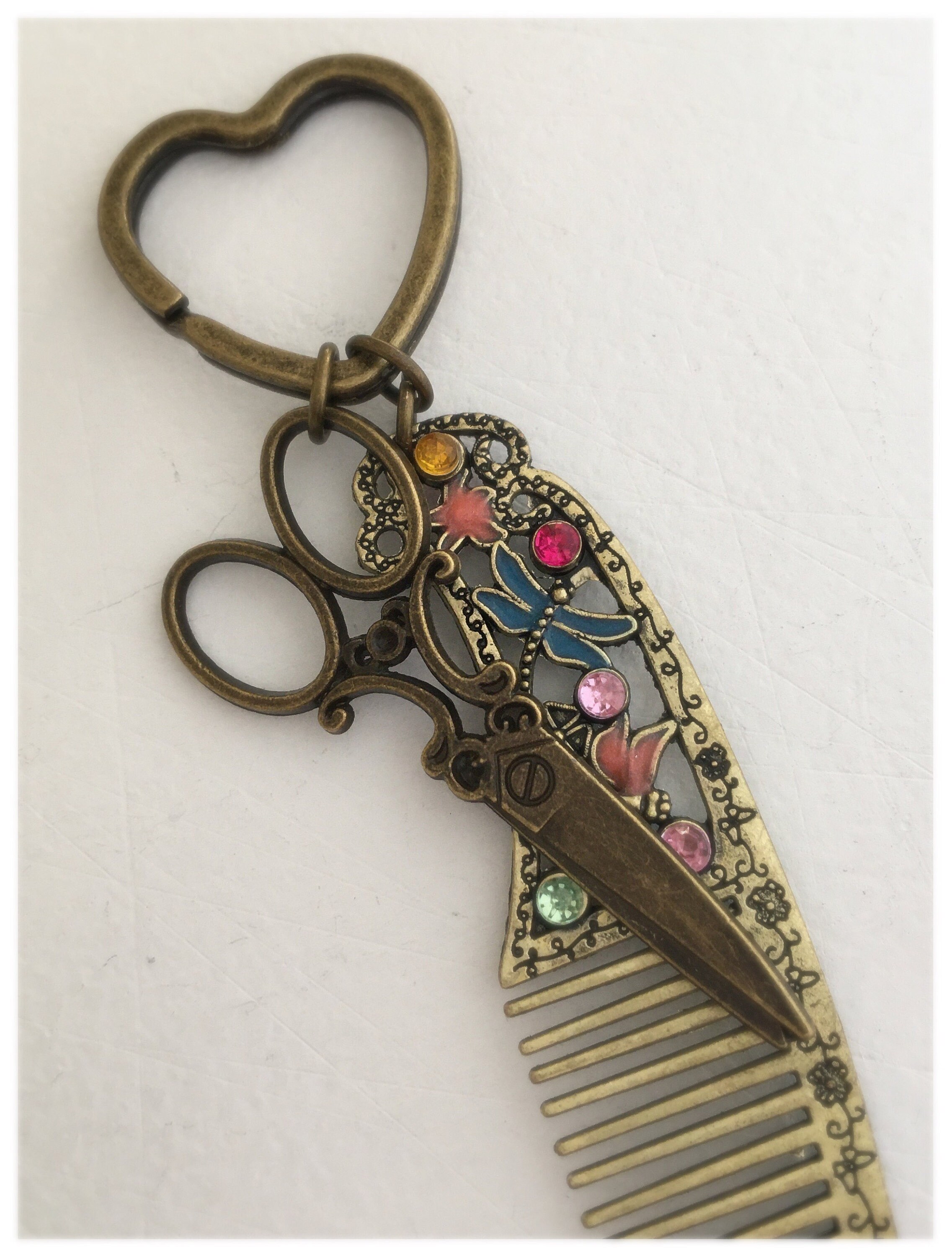 Hairstylist Keychain Scissors Keychain Hairstylists Gift Etsy