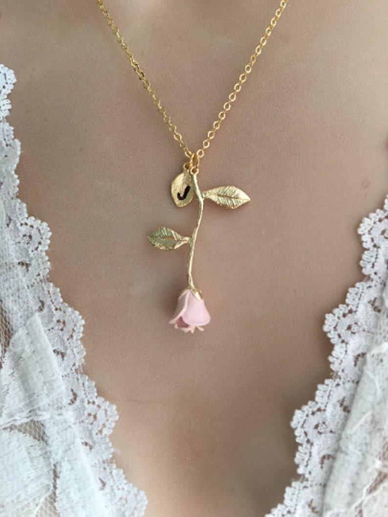 Rose Necklace Blue Necklace Sapphire Blue Rose Necklace Etsy