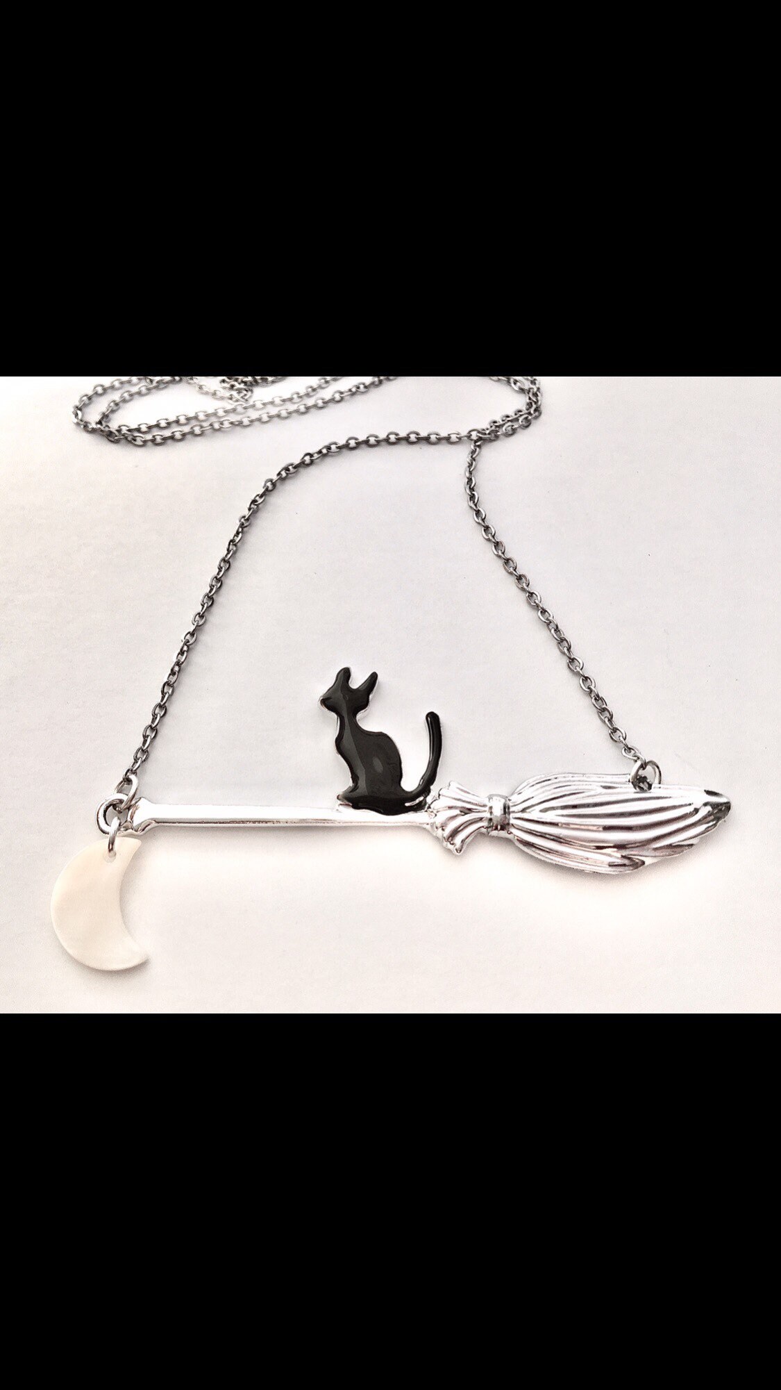 Black Cat Necklace Black Cat Pendant Cat Lovers Necklace Etsy Canada