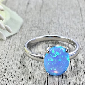 Opal Ring / Opal Ring Silber / Opal Oval Ring / Geschenke für Frauen / Opal Ring für Frauen / Sterling Silber Opal Ring