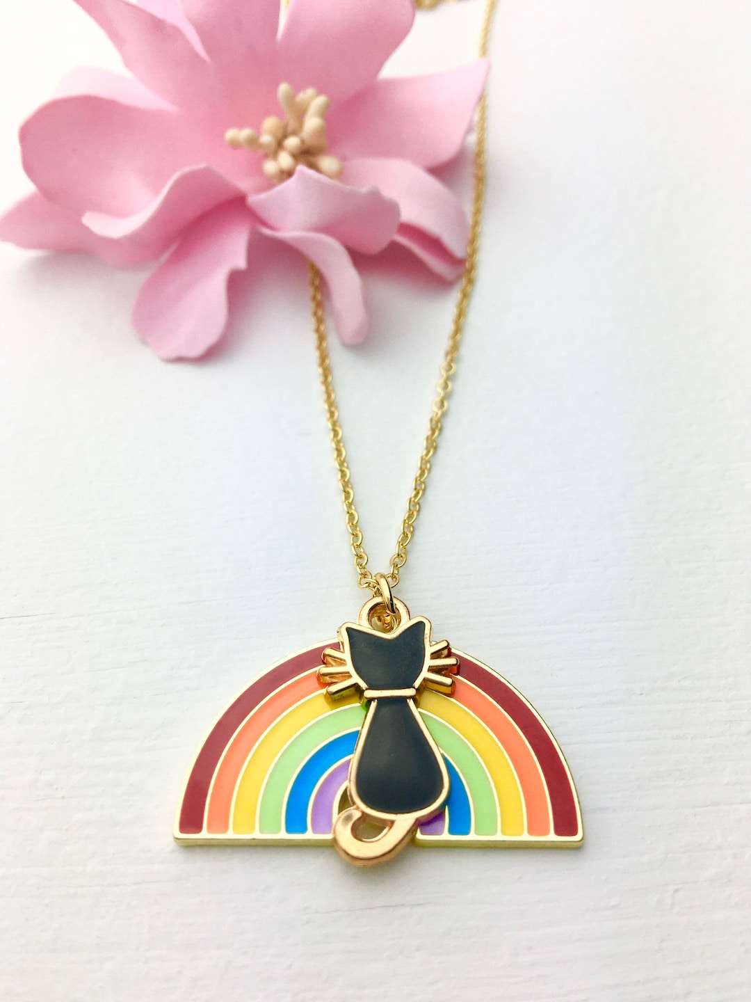 Cat Memorial Gift, Rainbow Bridge Necklace Loss of Cat Jewelry Gifts ...