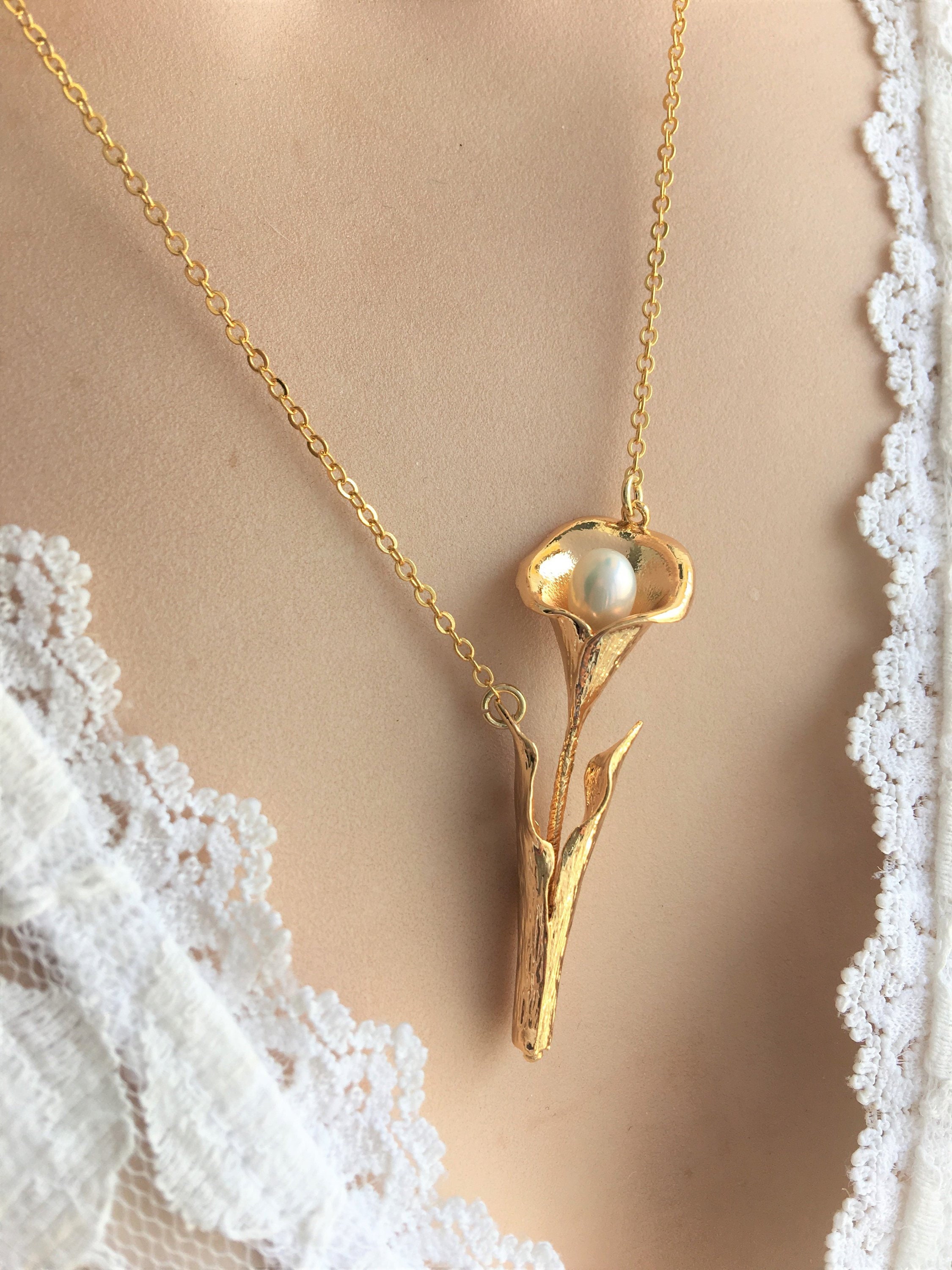 Sterling Silber Schöne Calla Lilie Blumenblüte Schöne