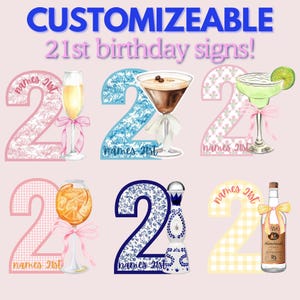 Letrero digital personalizado para cumpleaños número 21, letrero personalizado para la noche universitaria, letrero para celebrar el cumpleaños número 21